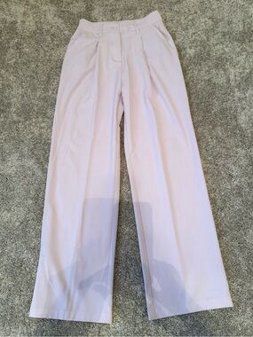 Light Lavender Wide-Leg Trousers